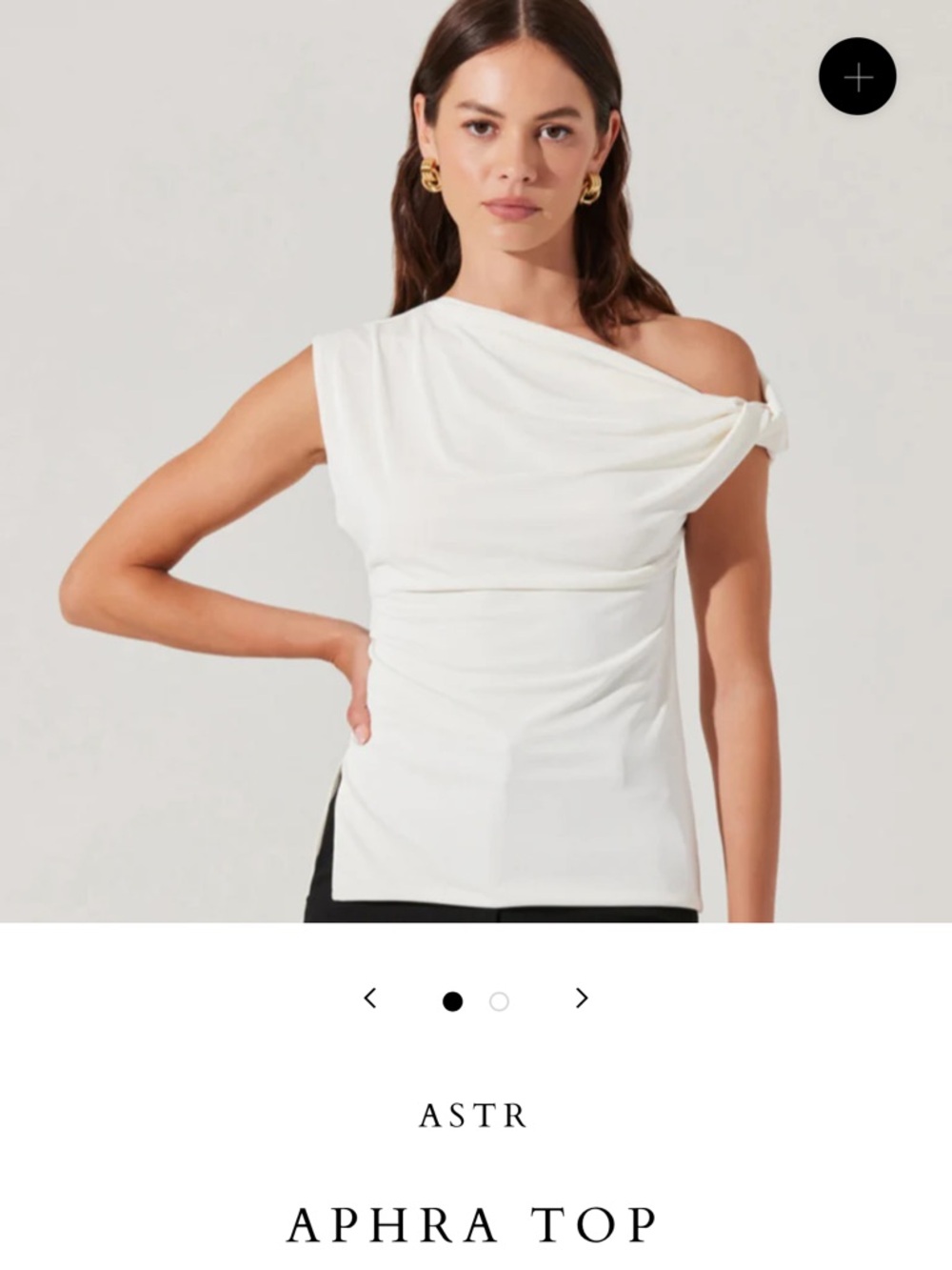 Astr Aphra One-Shoulder Blouse in White